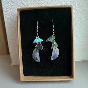 Abalone Shell Dangle Earrings (Esther Dobson Art)